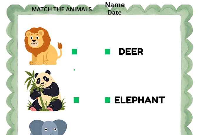 create preschool matching worksheets for kids